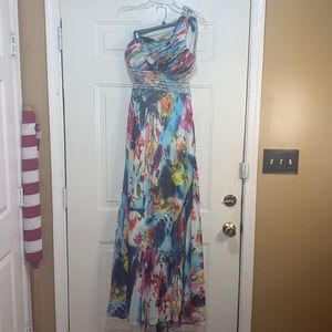 Multi Floral Formal Gown